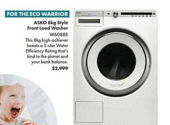 The Good Guys Asko 8kg style front load washer offer
