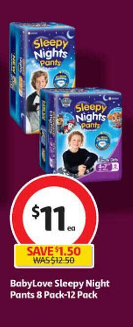 Coles Babylove sleepy night pants offer