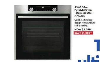 The Good Guys Asko 60cm pyrolytic oven -stainless steel offer