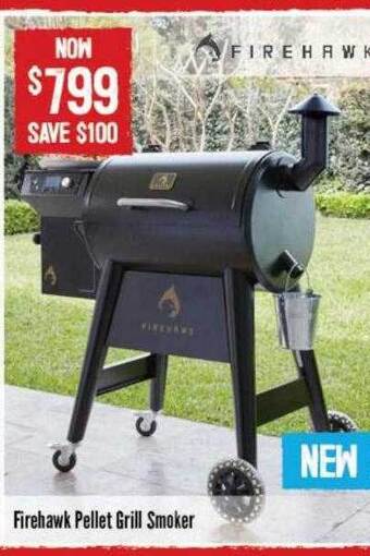 Barbeques Galore Firehawk pellet grill smoker offer