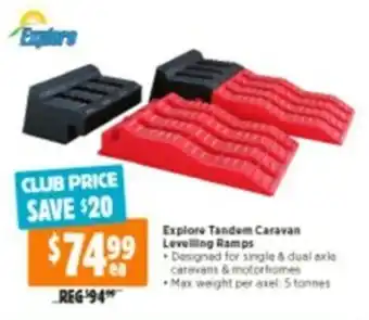Anaconda Explore Tandem Caravan Leveling Ramps 5 Tonnes offer