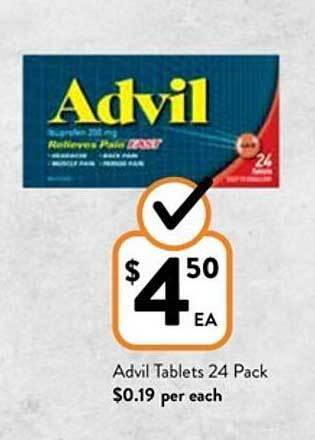 Foodworks Advil tablets 24 pack offer