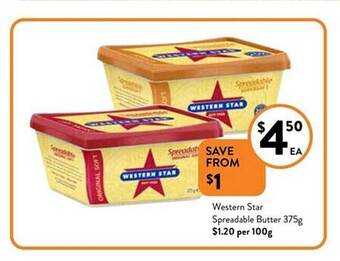 Western star spreadable butter 375g