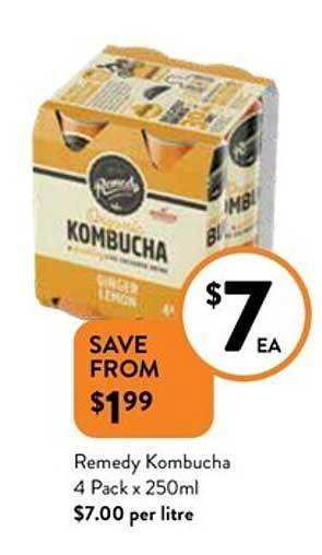 Remedy kombucha 4 pack x 250ml