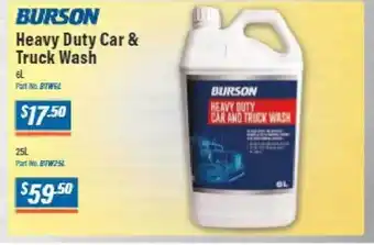Burson Auto Parts Burson heavy duty car & truck wash offer