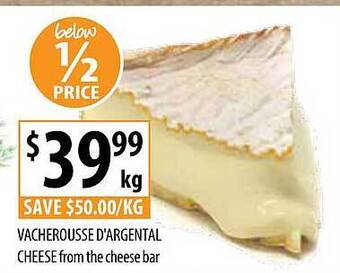 Supabarn Vacherousse d'argental cheese offer