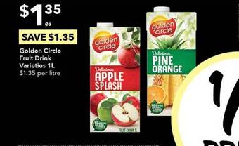 Ritchies Golden circle fruit drink varieties offer
