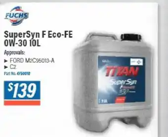 Burson Auto Parts Titan supersyn f eco-fe 0w-30 10l offer