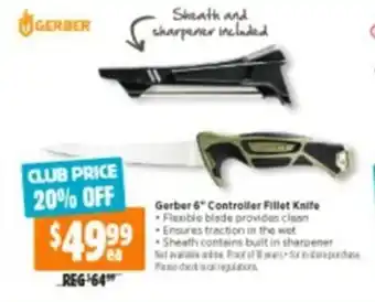 Gerber 6 Controller Fillet Knife