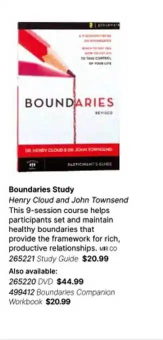 Boundaries study henry cloud and john townsend