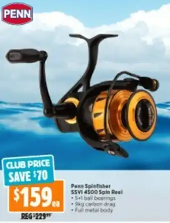 Anaconda Peen Spinfisher SSVI 4500 Spin Reel offer