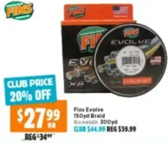 Fins Evolve 150yd Braid