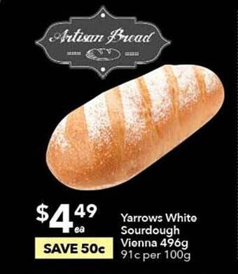 Ritchies Yarrows white sourdough vienna offer