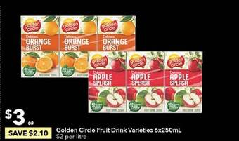 Ritchies Golden circle fruit drink offer