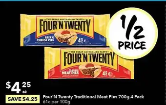 Ritchies Four'n twenty traditional meat pies offer