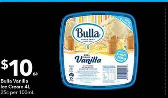 Ritchies Bulla vanilla ice cream offer