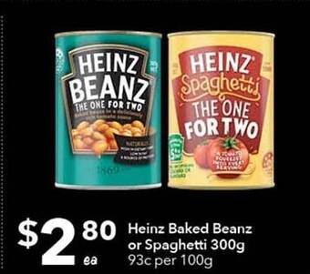 Ritchies Heinz baked beanz or spaghetti offer