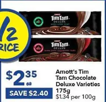 Arnott's tim tam chocolate deluxe varieties