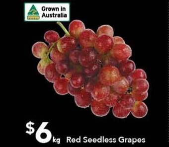 Ritchies Red seedless grapes offer