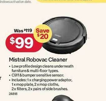 Australia Post Mistral robovac cleaner offer