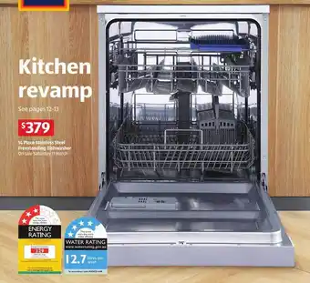 ALDI 14 place stainless steel freestanding dishwasher offer