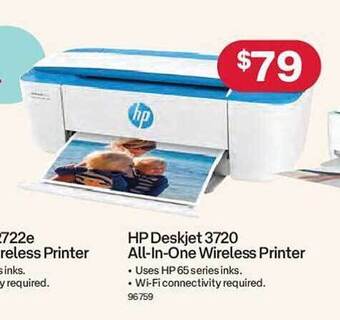 Australia Post Hp deskjet 3720 all-in-one wireless printer offer