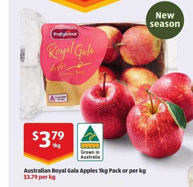 Australian royal gala apples offer at ALDI