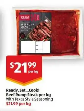 ALDI Ready set...cook! beef rump steak offer