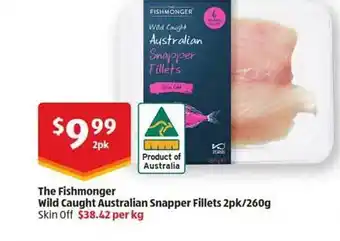 ALDI The fishmonger wild caught australian snapper fillets offer