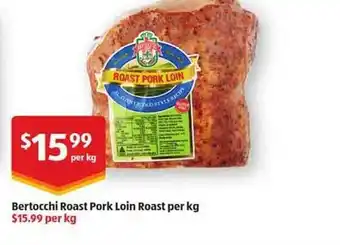 ALDI Bertocchi roast pork loin roast offer