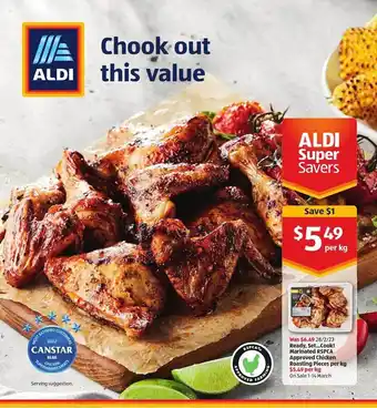 ALDI Ready set...cook! marinated rspca approved chicken roasting pices offer