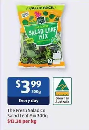 ALDI The fresh salad co salad leaf mix offer