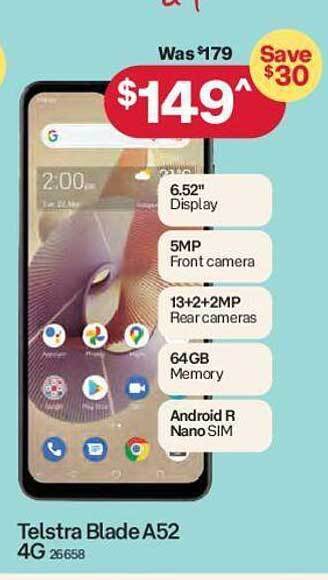 Australia Post Telstra blade a52 4g offer