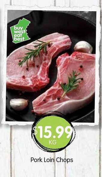 Spudshed Pork loin chops offer
