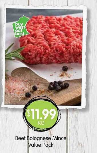 Spudshed Beef bolognese mince value pack offer