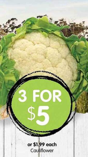 Spudshed Cauliflower offer