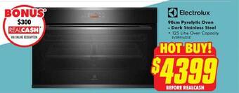 The Good Guys Electrolux 90cm pyrolytic oven dark stainless steel offer