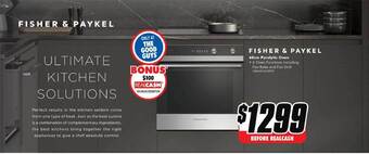 The Good Guys Fisher & paykel 60cm pyrolytic oven offer