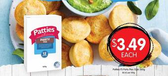 Spudshed Patties fs party pies 12pk offer