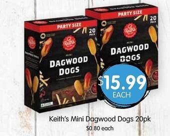 Spudshed Keith's mini dagwood dogs offer
