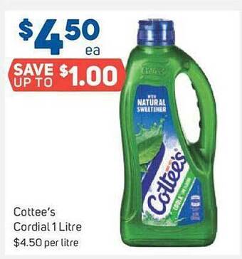 Foodland Cottee's cordial offer