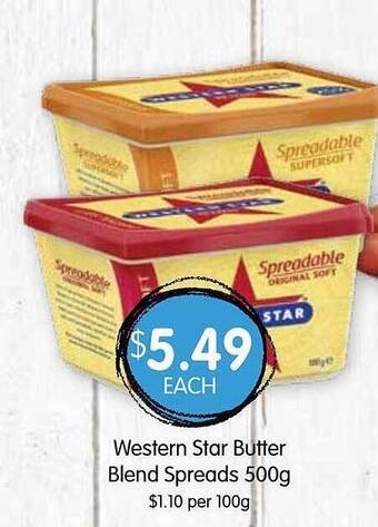 Spudshed Western star butter blend spreads offer