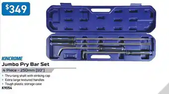 Kincrome Kincrome jumbo pry bar set 4 piece offer