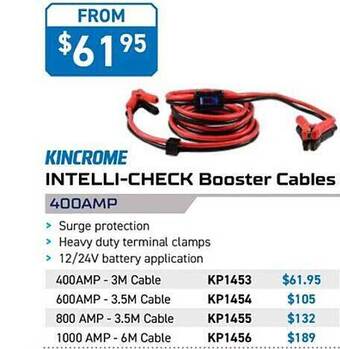 Kincrome Kincrome intelli-check booster cables offer