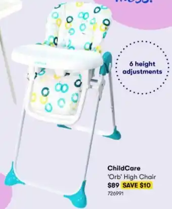 BIG W ChildCare 'Orb' High Chair offer