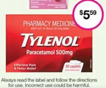 Priceline TYLENOL Paracetamol 500mg offer