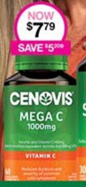 Priceline CENOVIS MEGA C 1000mg offer