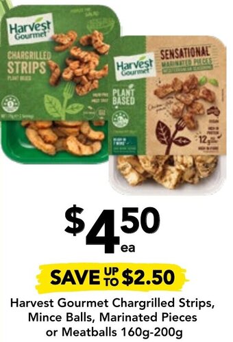 Harvest Gourmet Chargrilled Strips Mince Balls, Marinated Pieces or Meatballs 160g-200g