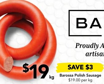 Drakes Barossa Polish Sausage offer