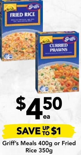 Griff's Meals 400g or Fried Rice 350g